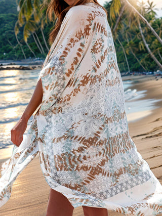 Shop Printed Open Front Cover-Up - High-Quality U.S. Made Women’s Fashion with Free & Fast Shipping