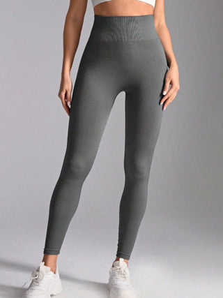 Shop Gray High Waist Active Leggings - High-Quality U.S. Made Women’s Fashion with Free & Fast Shipping