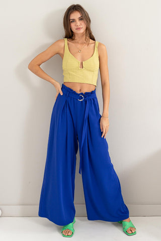 Shop HYFVE Paperbag Waist Wide Leg Pants - High-Quality U.S. Made Women’s Fashion with Free & Fast Shipping