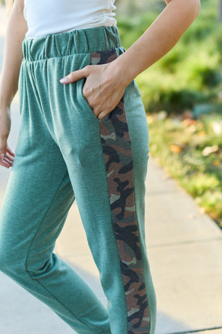 Shop Celeste Design Full Size Camouflage Elastic Waist Sweatpants - High-Quality U.S. Made Women’s Fashion with Free & Fast Shipping