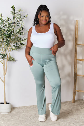 Shop Heimish Full Size Wide Waistband Sports Pants - High-Quality U.S. Made Women’s Fashion with Free & Fast Shipping