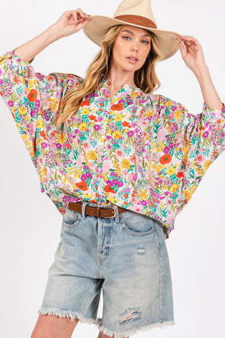 Shop SAGE + FIG Button Down Floral Shirt - High-Quality U.S. Made Women’s Fashion with Free & Fast Shipping