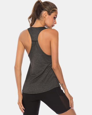 Shop Full Size Scoop Neck Wide Strap Active Tank - High-Quality U.S. Made Women’s Fashion with Free & Fast Shipping