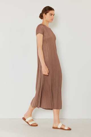 Shop Marina West Swim Pleated Cap Sleeve A-Line Dress - High-Quality U.S. Made Women’s Fashion with Free & Fast Shipping