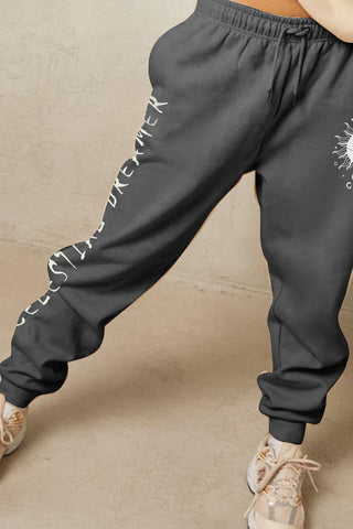 Shop Simply Love Full Size CELESTIAL DREAMER Graphic Sweatpants - High-Quality U.S. Made Women’s Fashion with Free & Fast Shipping