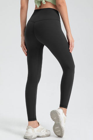 Shop Wide Waistband Slim Fit Active Leggings - High-Quality U.S. Made Women’s Fashion with Free & Fast Shipping