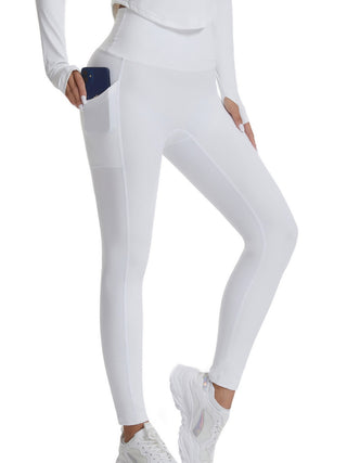 Shop Pocketed High Waist Active Pants - High-Quality U.S. Made Women’s Fashion with Free & Fast Shipping