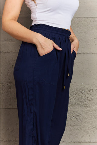 Shop Tied Long Joggers with Pockets - High-Quality U.S. Made Women’s Fashion with Free Fast Shipping