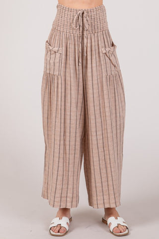 Shop SAGE + FIG Cotton Gauze Wash Stripe Pants - High-Quality U.S. Made Women’s Fashion with Free & Fast Shipping