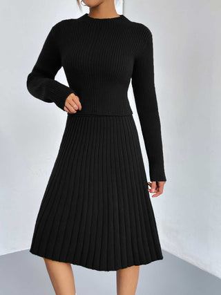 Shop Rib-Knit Sweater and Skirt Set - High-Quality U.S. Made Women’s Fashion with Free Fast Shipping