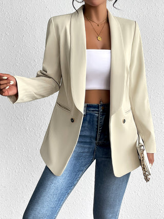 Shop Open Front Long Sleeve Blazer - High-Quality U.S. Made Women’s Fashion with Free & Fast Shipping