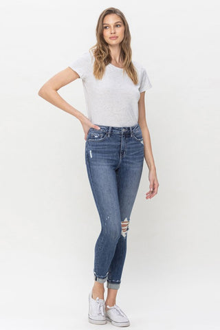 Shop Vervet by Flying Monkey Teagan Full Size High Rise Cropped Skinny Jeans - High-Quality U.S. Made Women’s Fashion with Free & Fast Shipping