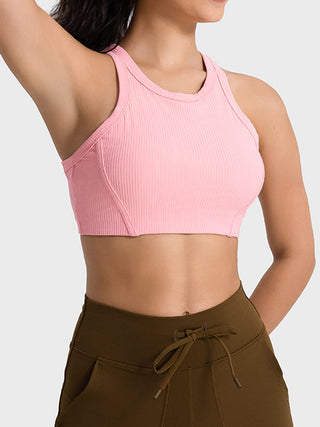 Shop Millennia Wide Strap Cropped Sport Tank - High-Quality U.S. Made Women’s Fashion with Free & Fast Shipping