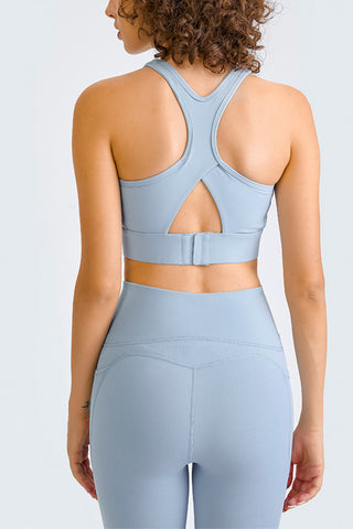 Shop Millennia Cross Back Yoga Crop Top - High-Quality U.S. Made Women’s Fashion with Free & Fast Shipping