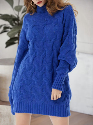 Shop Cable-Knit Turtleneck Sweater Dress - High-Quality U.S. Made Women’s Fashion with Free & Fast Shipping