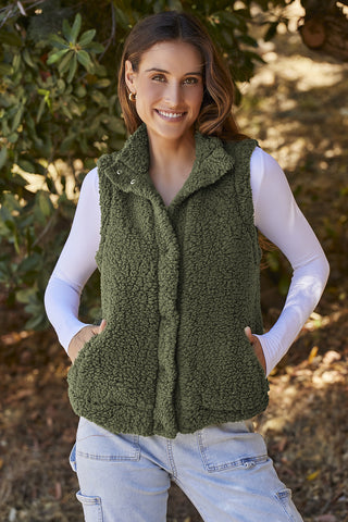 Shop Black Forest Snap Down Vest with Pockets - High-Quality U.S. Made Women’s Fashion with Free & Fast Shipping