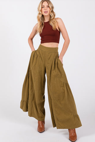 Shop SAGE + FIG High Rise Corduroy Wide Leg Pants - High-Quality U.S. Made Women’s Fashion with Free & Fast Shipping