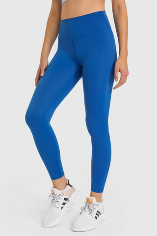 Shop Indigo High Waist Ankle-Length Yoga Leggings - High-Quality U.S. Made Women’s Fashion with Free & Fast Shipping