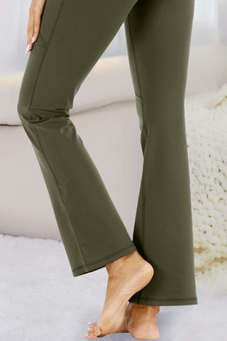 Shop Pocketed High Waist Active Pants - High-Quality U.S. Made Women’s Fashion with Free & Fast Shipping