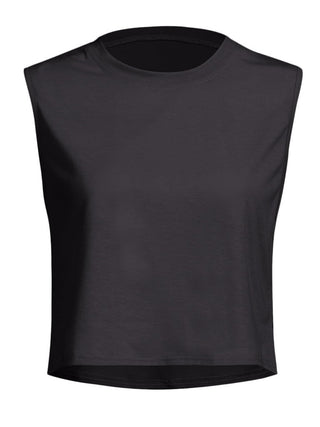 Shop Round Neck Cropped Tank - High-Quality U.S. Made Women’s Fashion with Free & Fast Shipping