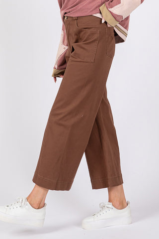 Shop SAGE + FIG Wide Leg Cropped Pants - High-Quality U.S. Made Women’s Fashion with Free & Fast Shipping