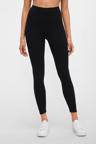 Shop Black Basic Full Length Active Leggings - High-Quality U.S. Made Women’s Fashion with Free & Fast Shipping