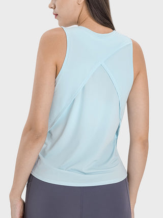 Shop Millennia Round Neck Active Tank - High-Quality U.S. Made Women’s Fashion with Free & Fast Shipping