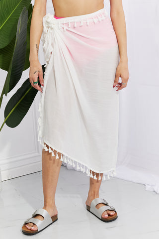 Shop Marina West Swim Relax and Refresh Tassel Wrap Cover-Up - High-Quality U.S. Made Women’s Fashion with Free Fast Shipping