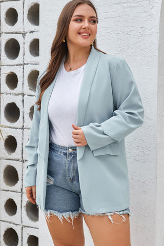 Shop Plus Size Shawl Collar Long Sleeve Blazer - High-Quality U.S. Made Women’s Fashion with Free & Fast Shipping