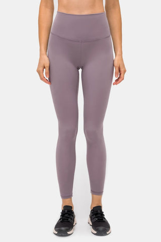 Shop Dusty Pink Invisible Pocket Sports Leggings - High-Quality U.S. Made Women’s Fashion with Free & Fast Shipping