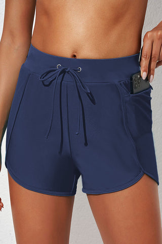 Shop Drawstring Waist Swim Shorts - High-Quality U.S. Made Women’s Fashion with Free Fast Shipping