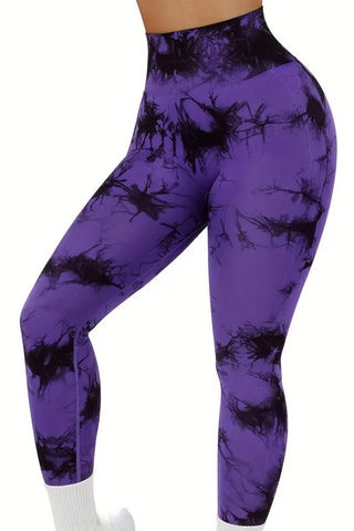 Shop Printed High Waist Active Pants - High-Quality U.S. Made Women’s Fashion with Free & Fast Shipping