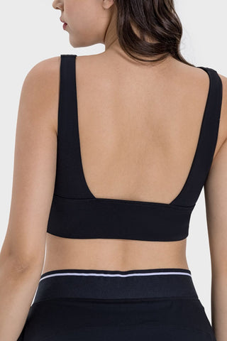 Shop Millennia Backless Wide Strap Active Bra - High-Quality U.S. Made Women’s Fashion with Free & Fast Shipping