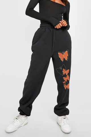 Shop Simply Love Full Size Butterfly Graphic Sweatpants - High-Quality U.S. Made Women’s Fashion with Free Fast Shipping