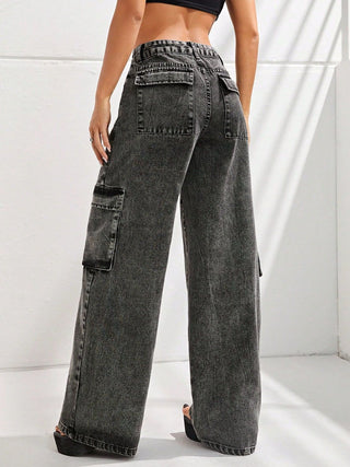 Shop Wide Leg Jeans with Pockets - High-Quality U.S. Made Women’s Fashion with Free & Fast Shipping