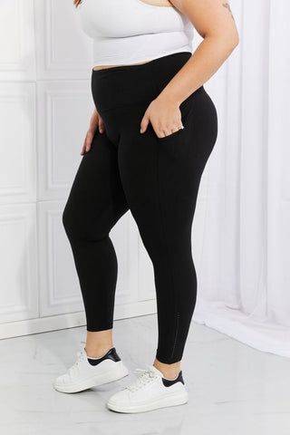 Shop Leggings Depot Full Size Strengthen and Lengthen Reflective Dot Active Leggings - High-Quality U.S. Made Women’s Fashion with Free & Fast Shipping