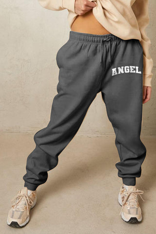 Shop Simply Love Simply Love Full Size Drawstring Angel Graphic Long Sweatpants - High-Quality U.S. Made Women’s Fashion with Free Fast Shipping