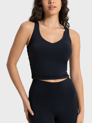 Shop Millennia Cropped Sport Tank - High-Quality U.S. Made Women’s Fashion with Free & Fast Shipping