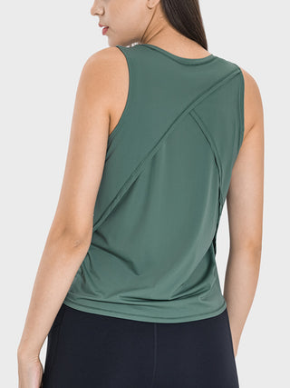 Shop Millennia Round Neck Active Tank - High-Quality U.S. Made Women’s Fashion with Free & Fast Shipping