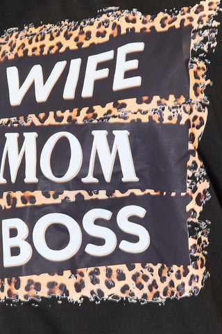 Shop Simply Love WIFE MOM BOSS Leopard Graphic T-Shirt - High-Quality U.S. Made Women’s Fashion with Free & Fast Shipping