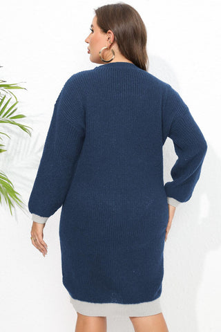 Shop Plus Size Long Sleeve Sweater Dress - High-Quality U.S. Made Women’s Fashion with Free Fast Shipping