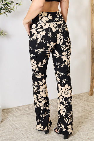 Shop Heimish Full Size High Waist Floral Flare Pants - High-Quality U.S. Made Women’s Fashion with Free & Fast Shipping