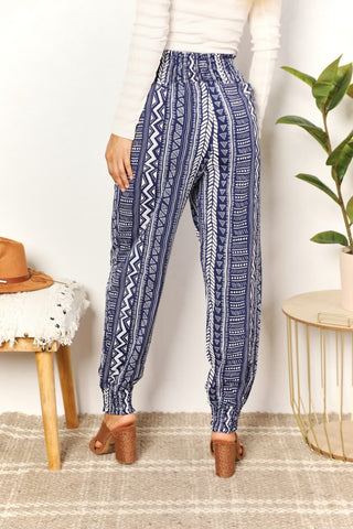 Shop Geometric Print Tassel High-Rise Pants - High-Quality U.S. Made Women’s Fashion with Free & Fast Shipping