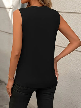 Shop Round Neck Sleeveless Tank - High-Quality U.S. Made Women’s Fashion with Free & Fast Shipping