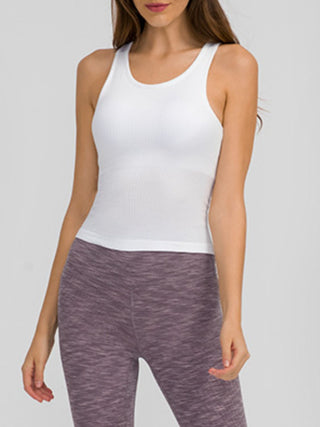 Shop Millennia Round Neck Racerback Active Tank - High-Quality U.S. Made Women’s Fashion with Free & Fast Shipping