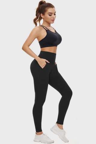 Shop Pocketed High Waist Active Leggings - High-Quality U.S. Made Women’s Fashion with Free & Fast Shipping