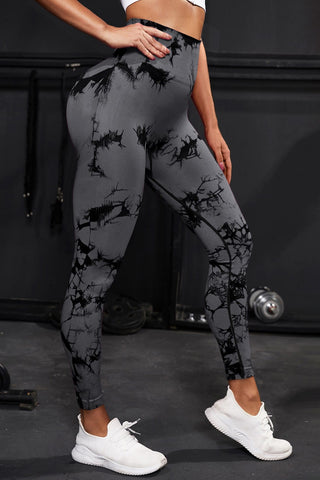 Shop Black Printed High Waist Active Leggings - High-Quality U.S. Made Women’s Fashion with Free & Fast Shipping