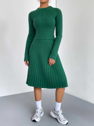 Shop Rib-Knit Sweater and Skirt Set - High-Quality U.S. Made Women’s Fashion with Free Fast Shipping