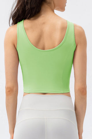 Shop Round Neck Wide Strap Active Tank - High-Quality U.S. Made Women’s Fashion with Free & Fast Shipping