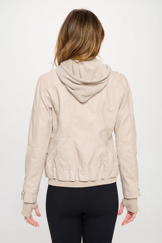 Shop Coalition LA Double Zip Hooded Long Sleeve Jacket - High-Quality U.S. Made Women’s Fashion with Free & Fast Shipping